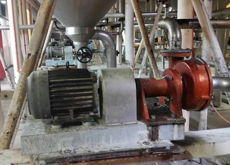 NZ Starch - Heavy Duty Horizontal Pump used to transfer maize and wastewater in the manufacture of starch.